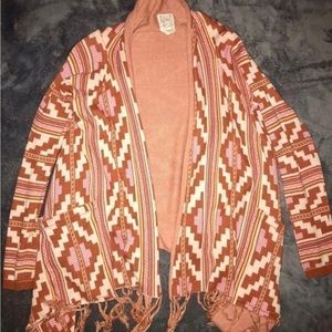 Billabong Aztec Tribal Fringe cardigan (med)